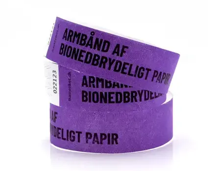 Braccialetti di carta biodegradabili